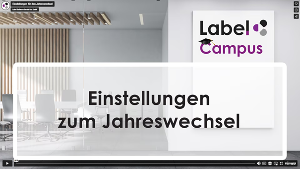 Labelwin Einstellungen zum Jahreswechsel