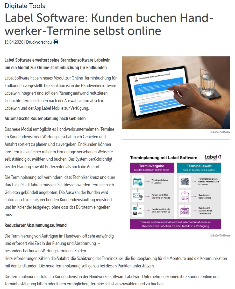 Artikel SBZ Terminplanung Artikel SBZ Terminplanung