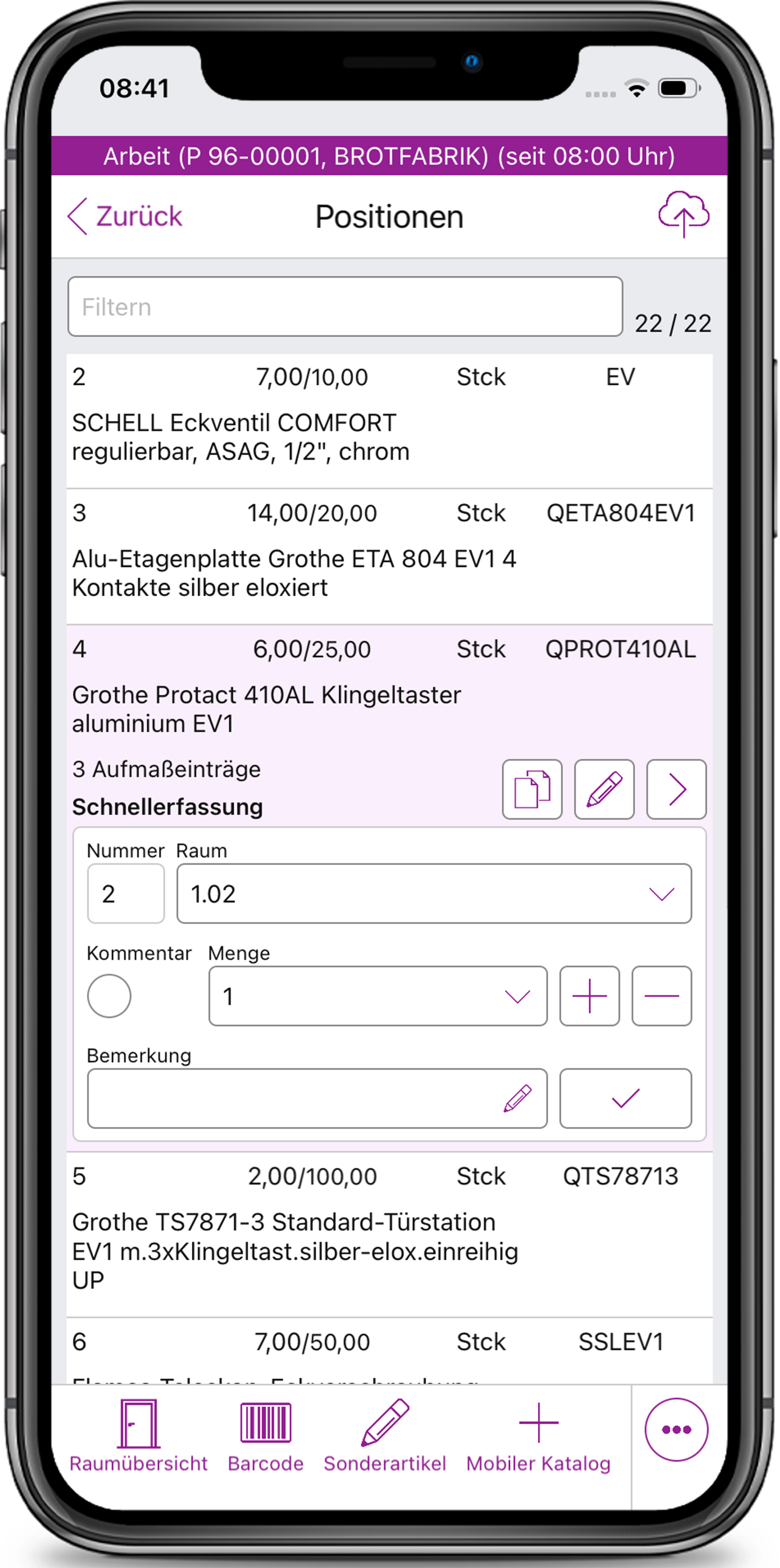 Label Mobile 0526 Mobile Aufmasserfassung Schnellerfassung