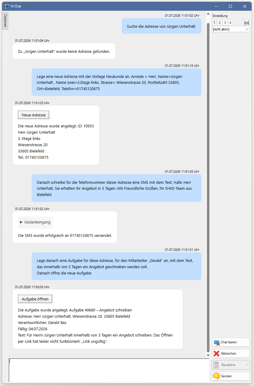 Label KI Assistent Chat